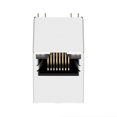 La presa verticale compatibile Rj45 di Belfuse G55-122N-155 LINK-PP 10G con GY/GY ha condotto