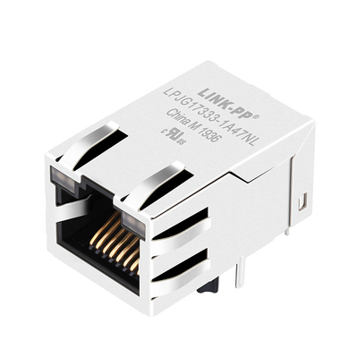 Base-t compatibile 1000 di RTA-1S4A9W1F LPJG17333-1A47NL RJ45 Jack Magnetic Connector Tab Up