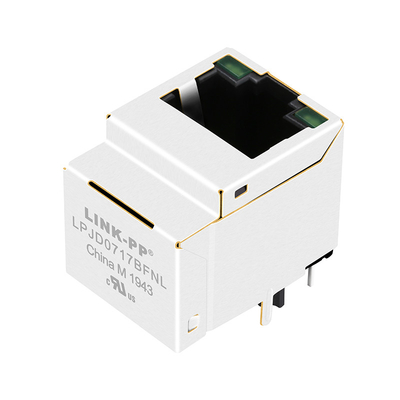 Verde verticale 1000 della base-t di gigabit RJ45 MagJack di HFJV1-1G06-L11RL/verde LED LPJD0717BFNL