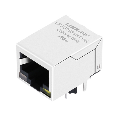 1x1 Port RJ45 connettore con 1000Base T Magnetics integrato LPJG0933H11NL