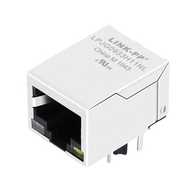 Connettore RJ45 1x1 con magnetici integrati 1000Base-T LPJG0933H11NL