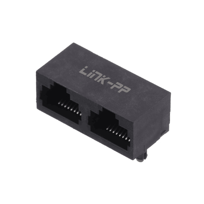 Doppia porta 8p8c Unshielded 1x2 RJ45 Jack Connector E5J88-00AJG2-L