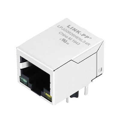 LPJG0926HENLS4R PoE+ RJ45 connettore con reflusso attraverso foro