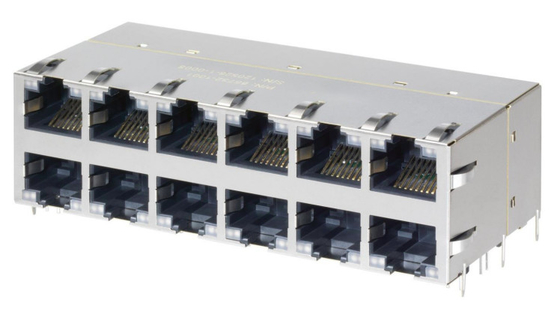 2x6 RJ45 Multi Connector 85732-1008 Abilitato PSE PoE+ con LED