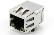 JXD0-0025NL connettore RJ45 ad angolo retto con LED 1000 base-T per la categoria 5e