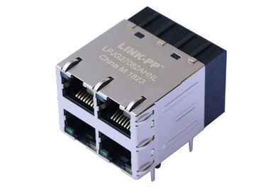 Connettore Magjack 1000Base-T di POE RJ45 di gigabit di 4 porti con il LED LPJG27082AHNL