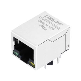 Procione lavatore Rj-45, Attraverso-foro W/LEDs&Magnetic, 1:1 di gigabit, RoHs di LPJG0801BBNL dello schermo