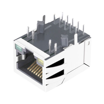 Connettore del porto RJ45 della base-t di HR861153C 10/100 singolo con il ponte raddrizzatore LPJ0284GDNL