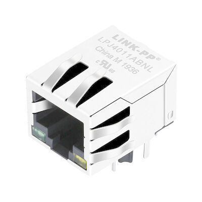 LPJ4011ABNL attraversano MIC24013-5104T-LF3 10/100Mbps Rj45 con il LED 74990112121