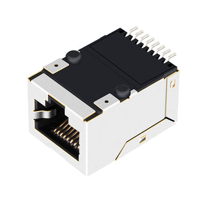 Connettore 1x1 10/100Base-TX del montaggio di superficie Rj45 di J0C-0005NLT magnetico