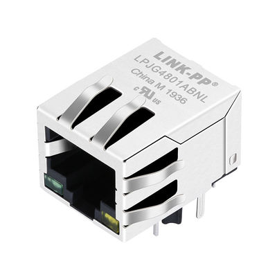 LED 1500Vmrs RJ45 Jack modulare, XFGIG8M-CAGY1-4MS con il trasformatore di 1000M