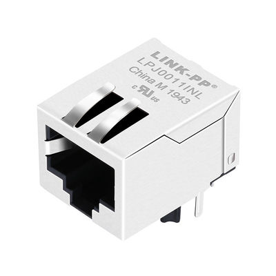 Connettore di Ethernet della base-t 8p8c Tab Down Industrial RJ45 del fermaglio 100 di J0011D11NL Rj45