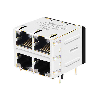 Porto multi- connettori di RJ45 2 x 2 di JXC0-0351NL con il PWB Jack del LED
