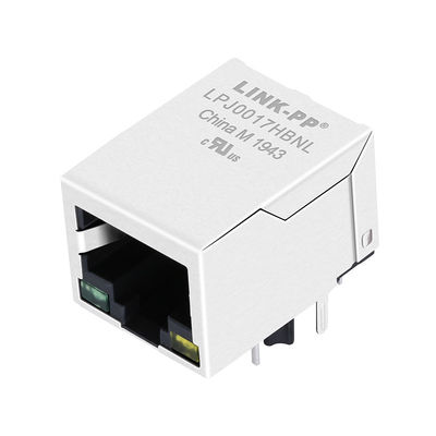 Modulo verde/giallo LPJ0017HBNL del singolo porto della base-t di LJ-H41S1C-14-F 10/100 del LED RJ-45 di connettore