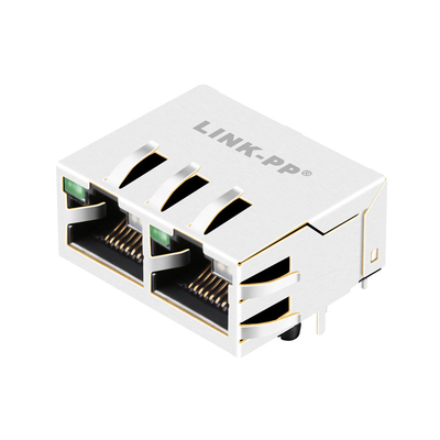 Porto magnetico 1000 di Tab Up 1X2 della base-t di Jack di Ethernet 0826-1X2T-HS-F