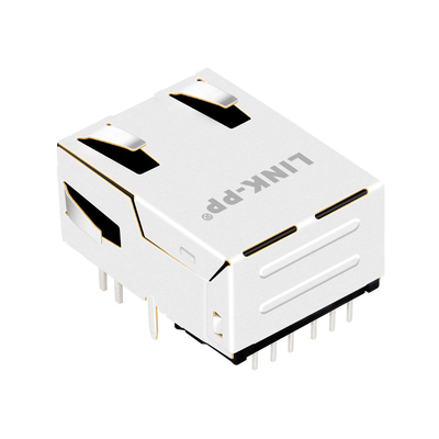 Porto 1000 di Tab Up With Led Shielded 1X1 della base-t di basso profilo RJ45 Jack di A829-1J1T-KM