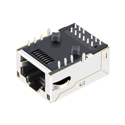 L8BE-1G1T-91A RJ45 magnetico Jack 100 verdi del porto di Tab Up 1X1 della base-t principali schermato con EMI Finger