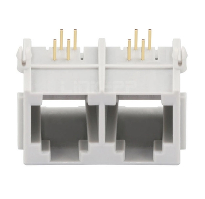 Porto Rj11 Jack Connector Without Integrated Magnetics di E5362-00A512-L 1x2
