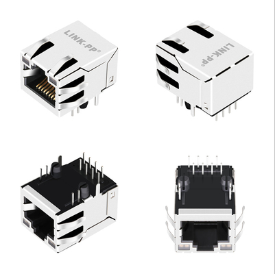 il porto il RJ45 magnetico Jack G27-122T-066A di Tab Up 1x1 della base-t 10G con GY/GY ha condotto