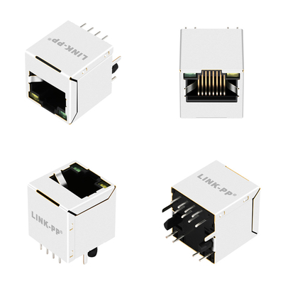 10G porto Rj45 verticale Jack magnetico V8BR-1AX1-JK della base-t 1X1