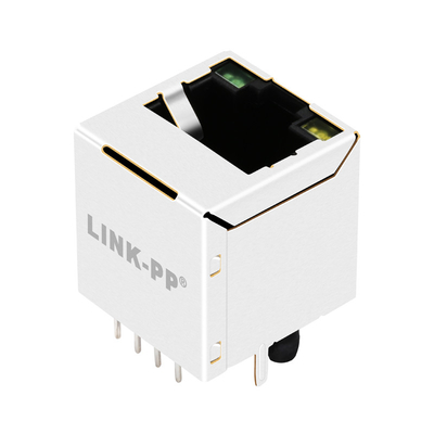 Base-t di verticale Rj45 Jack Connector 2.5G del porto di V8BR-1AX1-HT 1X1 con verde/giallo principali