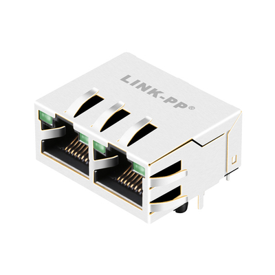 1840572-7 1000 porti Rj45 di Tab Up 1x2 della base-t hanno protetto il connettore con verde/LED verde