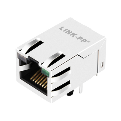 Base-t Tab Up di JXT7-1139NL 10G 1 porto Rj45 Jack Connector Right Angle Shielded con YG/G LED