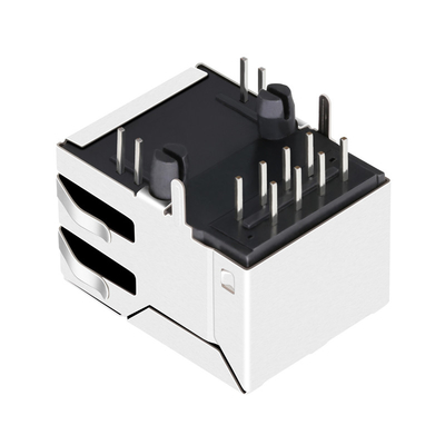 Porto Tab Up di JX30-0005NLT 1x1 10/100 di connettore magnetico della base-t RJ45 con verde/giallo principali