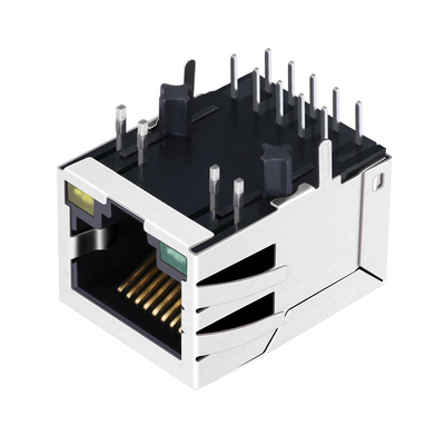 Ethernet 1000 di Tab Down Surface Mount Rj 45 della base-t di JT4-1202HL Jack 1 porto con verde/giallo principali