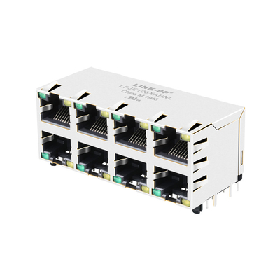 Porto compatibile RJ45 Jack Without Integrated Magnetics di RJSAE-5384-04 LPJE108XAHNL 2X4