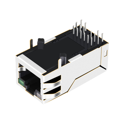 2250331-1 singola linguetta del porto della base-t 2.5G SU POE+ RJ45 Jack With magnetico GO/G LED