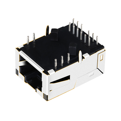 Linguetta 1000 del connettore di basso profilo RJ45 del porto della base-t 1x1 di LPJK7036-1A98NL SU con il LED