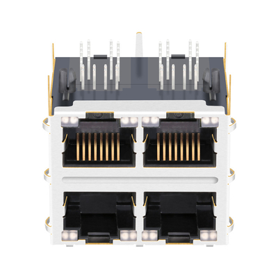 Prese magnetiche 1000 del porto della base-t 2x2 di JT5-2270NL RJ45 THT 12p8c con i TUBI LEGGERI