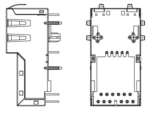 L'ENTRATA VERTICALE Y/GG della CIMA di POE del connettore di Ethernet RJ45 di J1V-U2100NL 1000BASE-T ha condotto