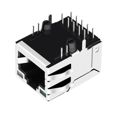 L'ENTRATA LATERALE IL RJ45 Magjack Tab Up 12PIN G/OG del porto 1000BASE-T di J0G-0210NL 1X1 ha condotto