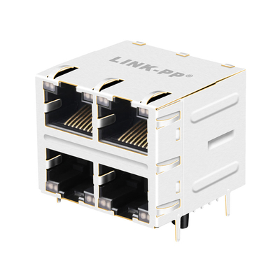 Connettore del porto 1000BASE-T RJ45 MagJack di JT5-2270NL 2X2 con i TUBI LEGGERI