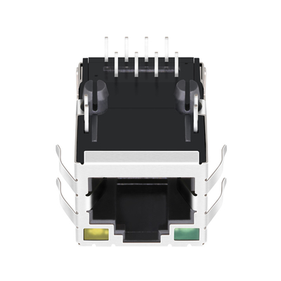 Il connettore magnetico il RJ45 8P8C di JXD1-9008NLT Tab Up Single Port 100 BASE-T con G/Y ha condotto