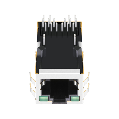 La base-t del connettore 10G di JGCG1T1004PW-GG RJ45 ha integrato la magnetica per l'applicazione di PoE++